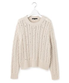 23区 【洗える】ルレックスケーブル スパンコール ラメニット