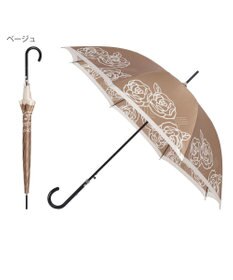 MOONBAT LANVIN COLLECTION 長傘 ローズ サテンプリント ジャンプ 耐風