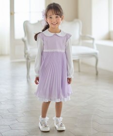 ANY KIDS 【2点セット】リボンボレロジャケット+シフォンプリーツ ワンピース