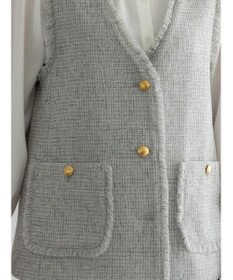 Te chichi 【セレモニーアイテム】ツイードVネックジレ