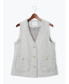 Te chichi 【セレモニーアイテム】ツイードVネックジレ