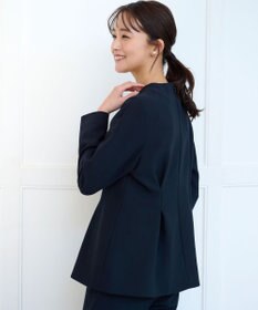 組曲 S 【KUMIKYOKU NAVY】コンフォータブルドレープ 襟付きブラウス