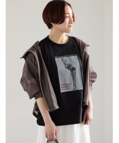 Te chichi マリリンモンローモノクロフォトTシャツ