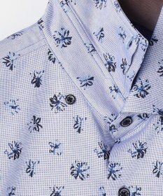 JOSEPH ABBOUD 【ジャージー素材・ストレッチ・イージーケア】コンパクトジャージープリント シャツ