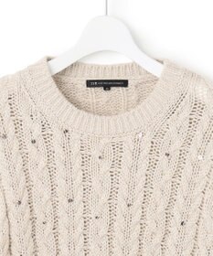 23区 【洗える】ルレックスケーブル スパンコール ラメニット