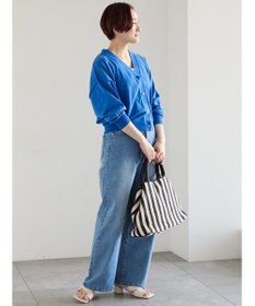 Te chichi 14G綿ポリVネックカーディガン