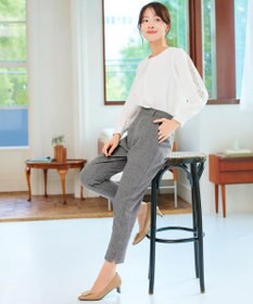 Tiaclasse 【洗える】麻調テーパードパンツ