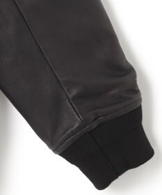 JOSEPH HOMME 【LEON 掲載】ブライトヘザージャージー レザーブロッキングブルゾン