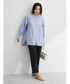 Green Parks パール釦ストライプシャツ