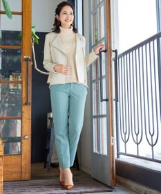 Tiaclasse 【洗える】もっちり柔らかいリブタートルプルオーバーニット