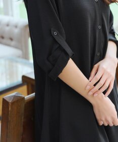 Tiaclasse 【新色追加・洗える】麻調パーカーチュニックブラウス