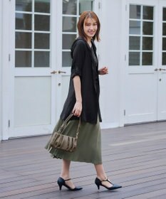 Tiaclasse 【新色追加・洗える】麻調パーカーチュニックブラウス