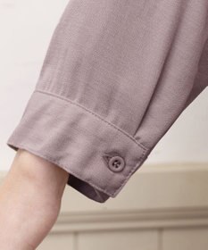 Tiaclasse 【新色追加・洗える】麻調パーカーチュニックブラウス