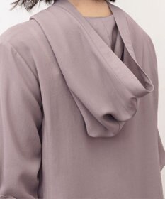 Tiaclasse 【新色追加・洗える】麻調パーカーチュニックブラウス