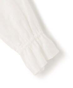 23区 L 【WEB限定/洗える】コットンカラミストライプ スキッパー ブラウス