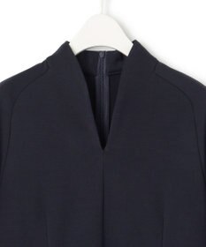 ICB 【洗える】 レーヨンストレッチポンチ フレアワンピース