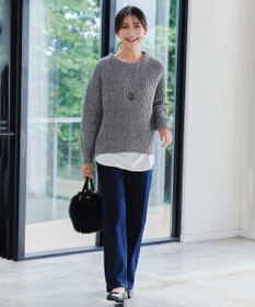 Tiaclasse 【洗える】MIXモールニットプルオーバー