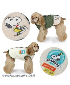 PET PARADISE スヌーピー キルト リバーシブル ベスト 《グリーン》 中型犬  大型犬