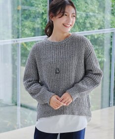 Tiaclasse 【洗える】MIXモールニットプルオーバー