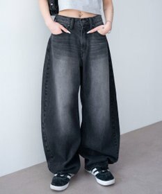 WEGO ワイドカーブデニムパンツ