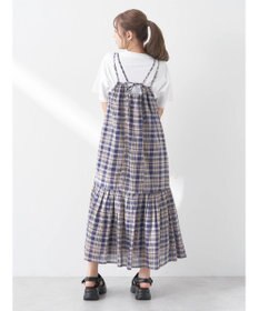 earth music&ecology マドラスチェックキャミワンピース