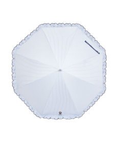 MOONBAT 【WEB限定/遮光率100%/遮熱/UV】POLO RALPH LAUREN（ポロ ラルフローレン）晴雨兼用日傘 ワンポイント ポロベア刺繍 フリル 長傘