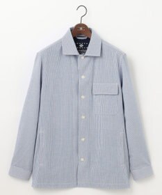 JOSEPH ABBOUD 【清涼・軽量・夏の軽羽織】クールサッカー ライトシャツ アウター