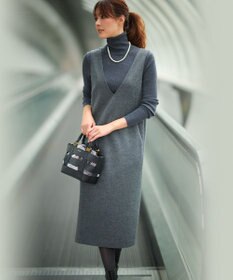 23区 【CLASSY.1月号掲載】ウーステッドウール タートルネック ニット