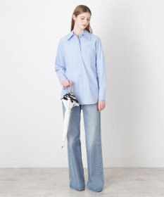 MOONBAT 【WEB限定/遮光率100%/遮熱/UV】POLO RALPH LAUREN（ポロ ラルフローレン）晴雨兼用日傘 ワンポイント ポロベア刺繍 フリル 折りたたみ傘 長折タイプ