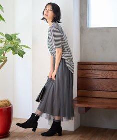 ANY 【ウエストゴム】シャイニーチュールスカート