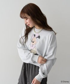 Green Parks ミッキー＆フレンズ／ラメ裏毛ショートプルオーバー