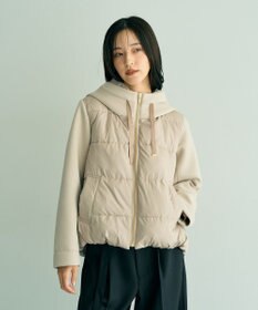 YECCA VECCA 中綿×カットボンディングZIPフーディー