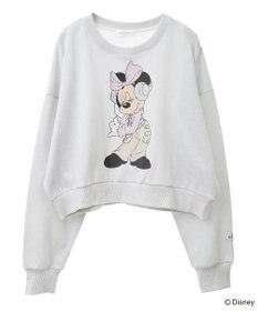 Green Parks ミッキー＆フレンズ／ラメ裏毛ショートプルオーバー