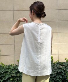 UNFILO 【撥水】レーヨン麻ライト刺繍ブラウス