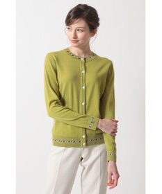 DAKS スーパーファインメリノウール チェックカーディガン