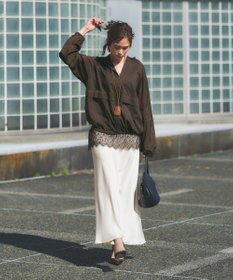 uncrave ライトダブルサテン バイアススカート