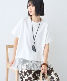 AMERICAN HOLIC 裾レース半袖プルオーバー