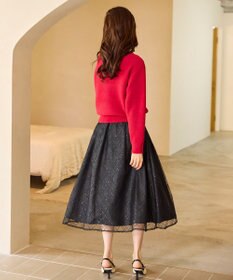 Feroux きらめきチェックフレア スカート