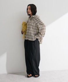 Green Parks スカーフ付チェックシャツ