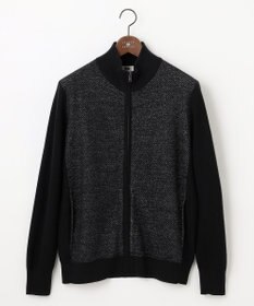 JOSEPH ABBOUD 【イタリア糸使用/洗える】メリノブレンドモール ジップ ニット ブルゾン