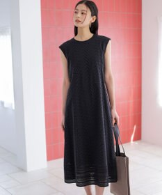 組曲 エンブロイダリーレース ワンピース ブラック系