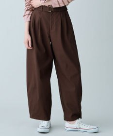 ANY チノライクタックバレルパンツ ブラウン