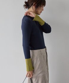 AMERICAN HOLIC バイパチリブモックネックニットプルオーバー