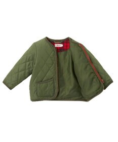 MIKI HOUSE HOT BISCUITS 【80-120cm】 抗菌・抗ウイルス ノーカラー キルティングジャンパー