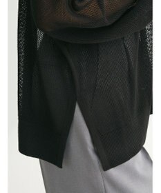 Green Parks メッシュミディ丈ニットカーディガン