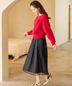 Feroux きらめきチェックフレア スカート