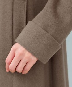 Tiaclasse 【ウール混】ノーカラーバックリボンウールコート