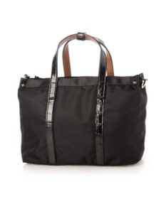 LA BAGAGERIE 【エコユース】ナイロン×型押しエナメル　2WAYミニトート