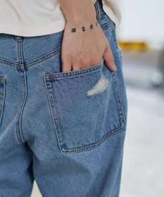 WEGO エクストラバギーダメージデニムパンツ