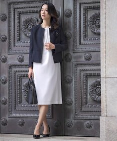 J.PRESS LADIES L 【洗える】ノルディス2wayジョーゼット レース袖 ワンピース